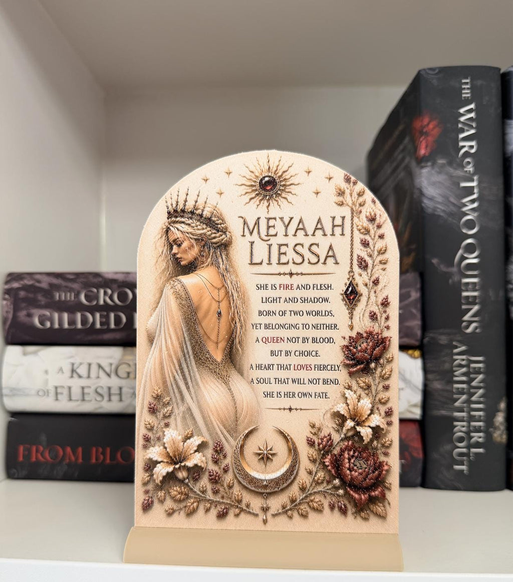 Flesh & Fire Display Stand | Romantasy Bookshelf Decor