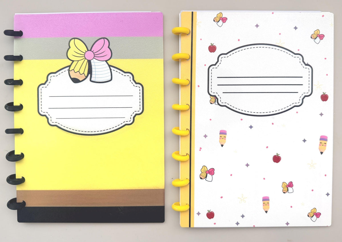 Pencil Printed Teacher Bow Notebook