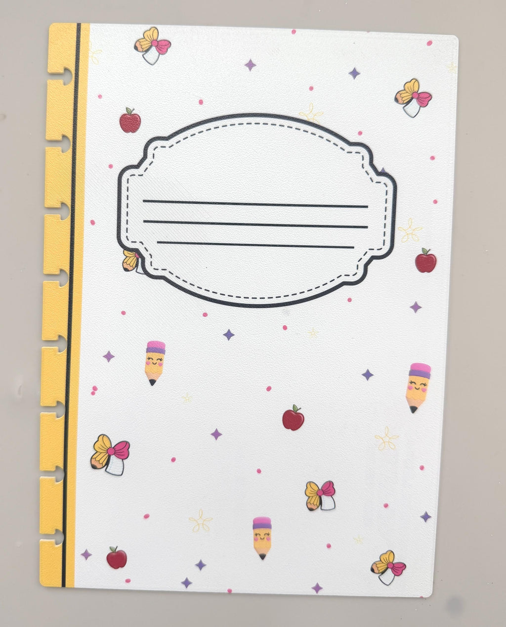 Pencil Printed Teacher Bow Notebook