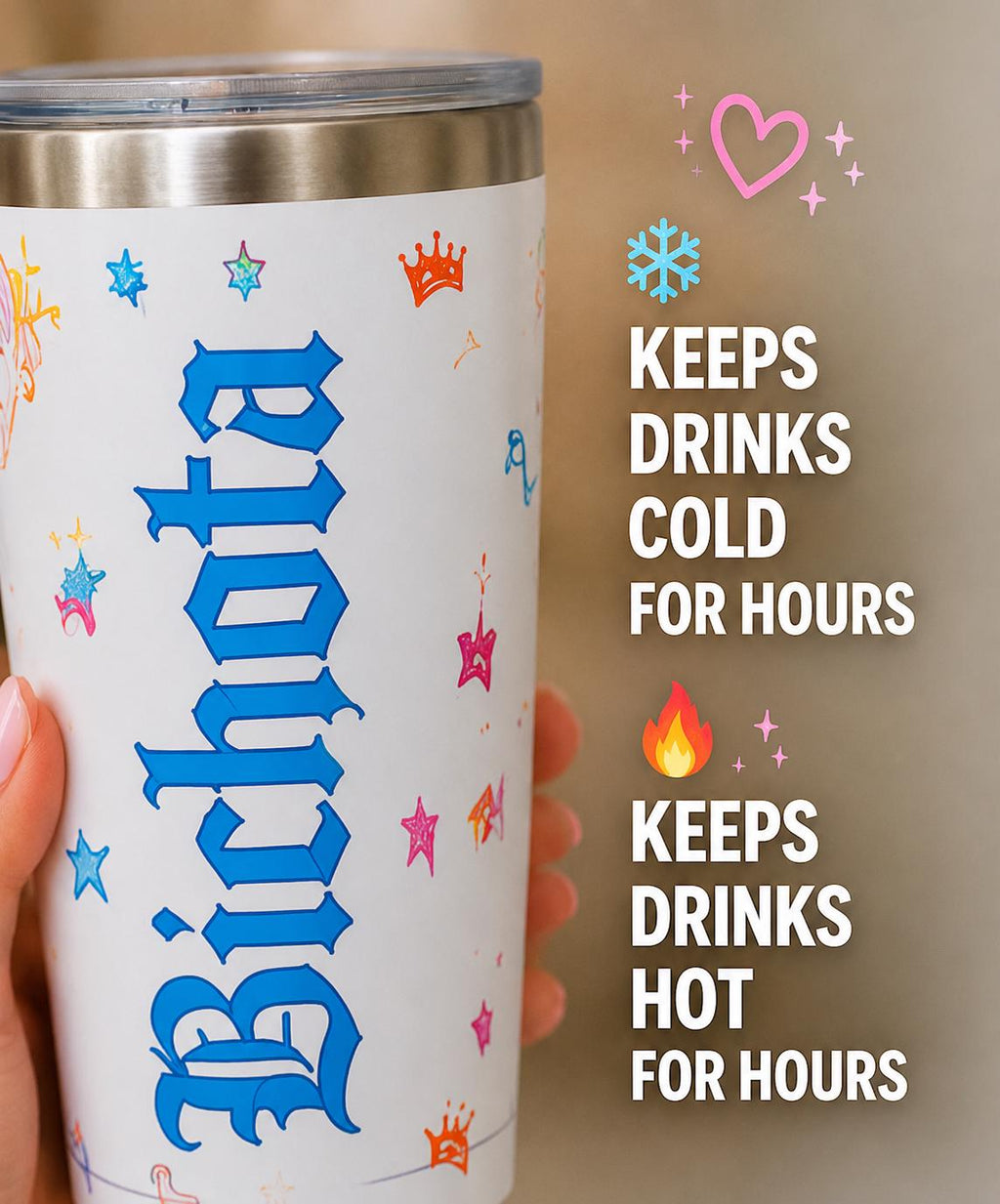 Karol G Bichota Nurse Stainless Steel Tumbler, 20oz