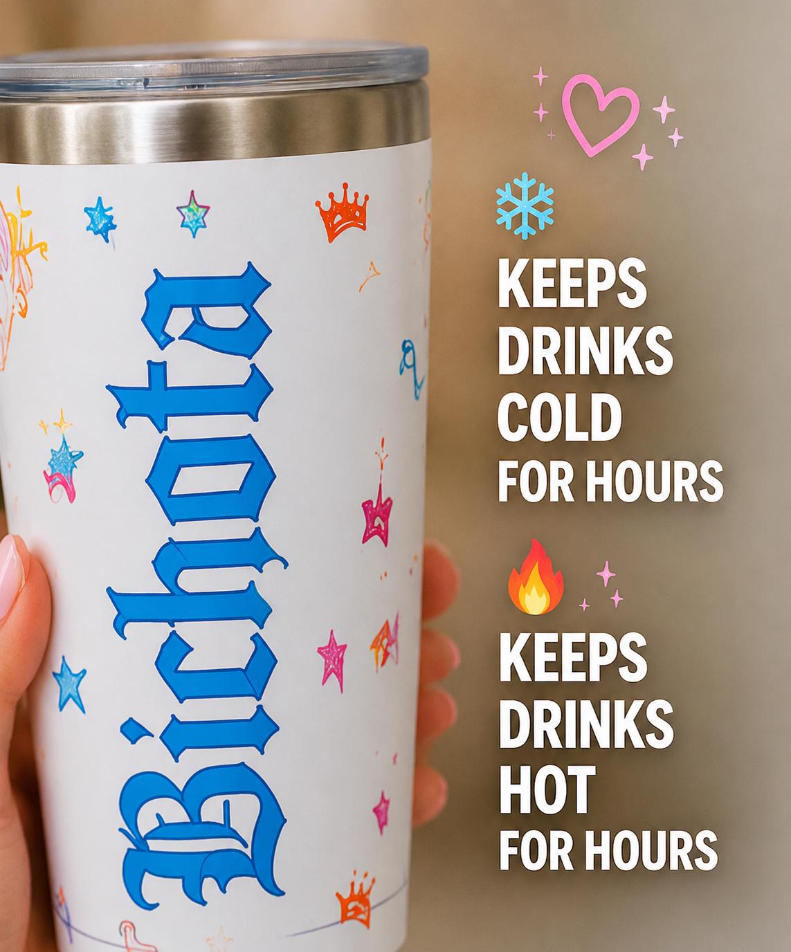 Karol G Bichota Nurse Stainless Steel Tumbler, 20oz