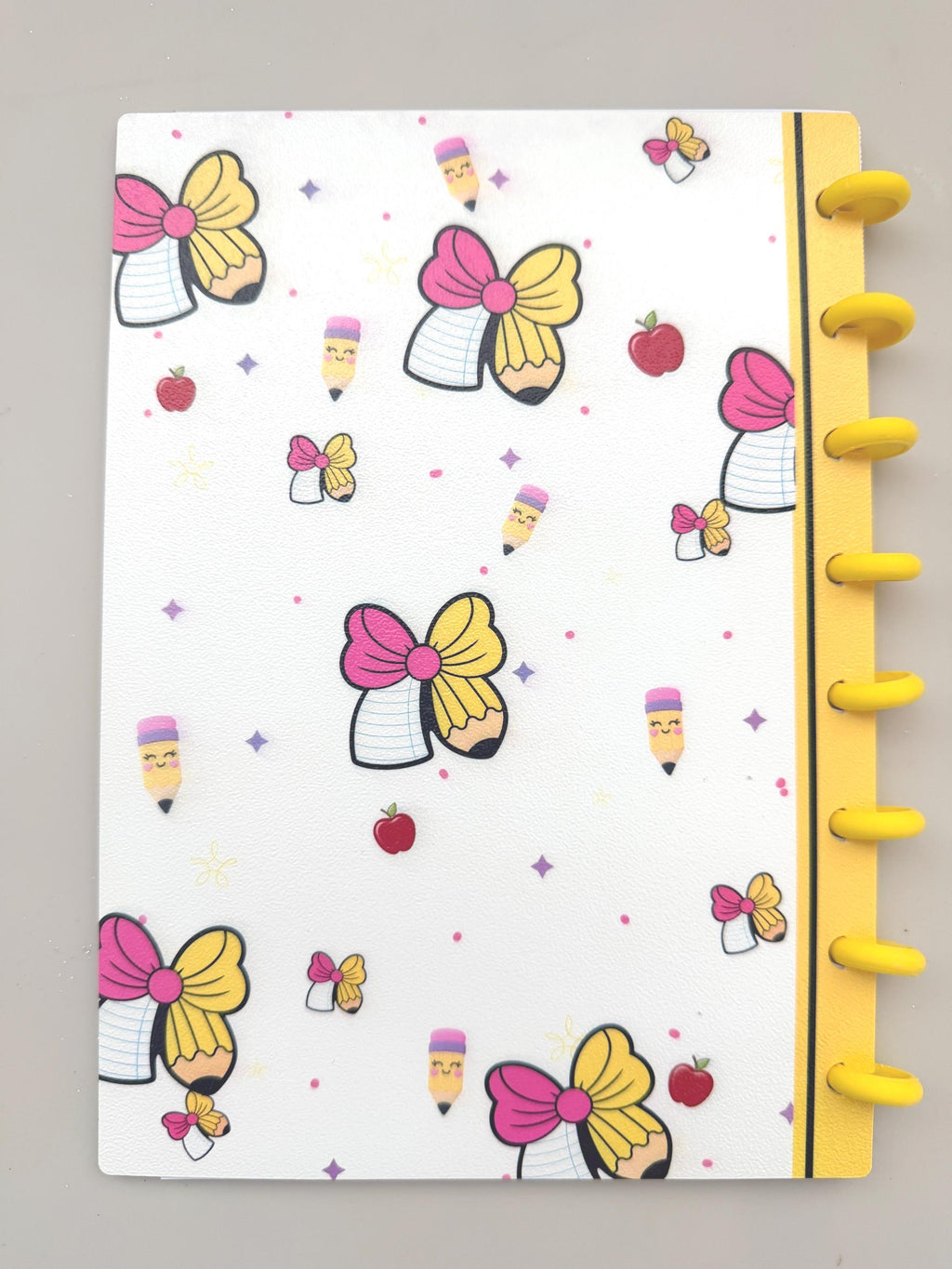 Pencil Printed Teacher Bow Notebook