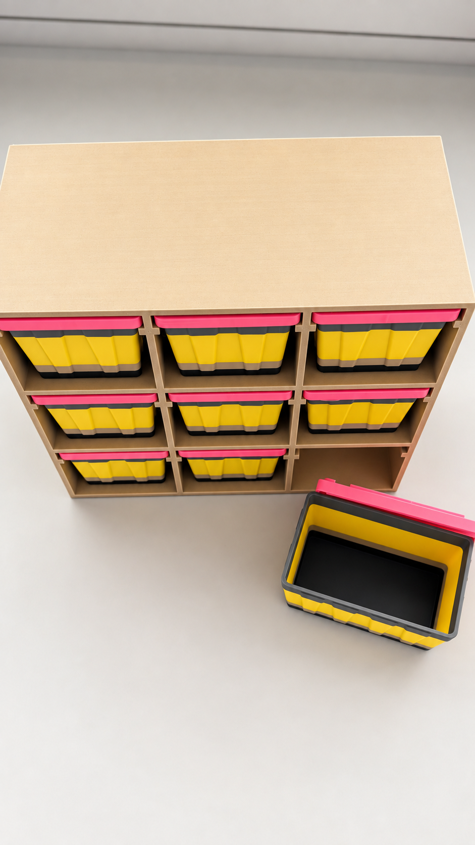 Teacher Pencil Mini Tote Organizer | 9 Removable Bins, Desk Storage