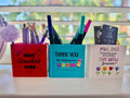 Personalized Book Shaped Teacher Pen Holder
