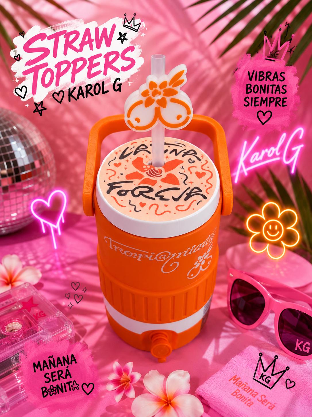 Latina Forever Can Holder | Tropical Floral Drink Accessory, 12oz Koozie