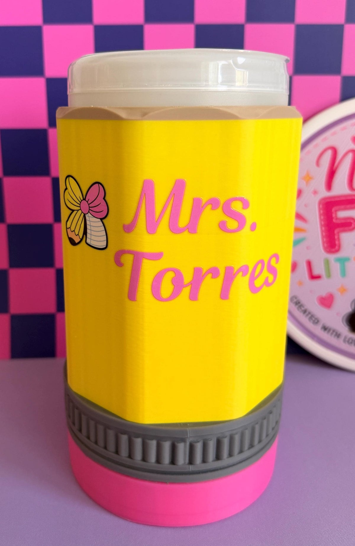 Teacher Disinfecting Wipes Holder | Personalized Pencil Clorox Wipes Cover | Classroom Decor | Teacher School Accessory Gift