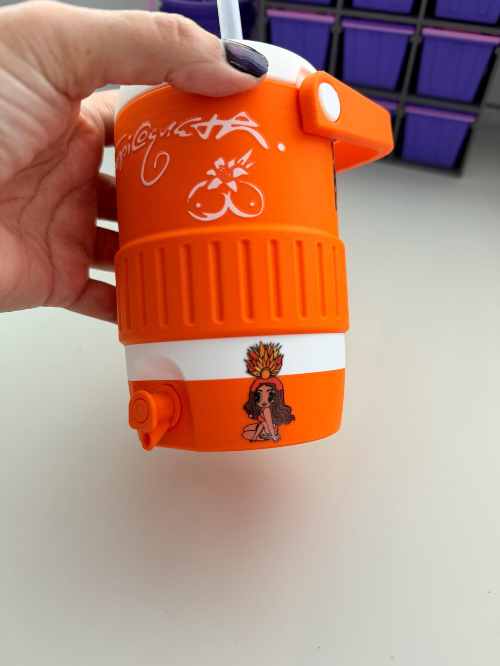 Latina Forever Can Holder | Tropical Floral Drink Accessory, 12oz Koozie