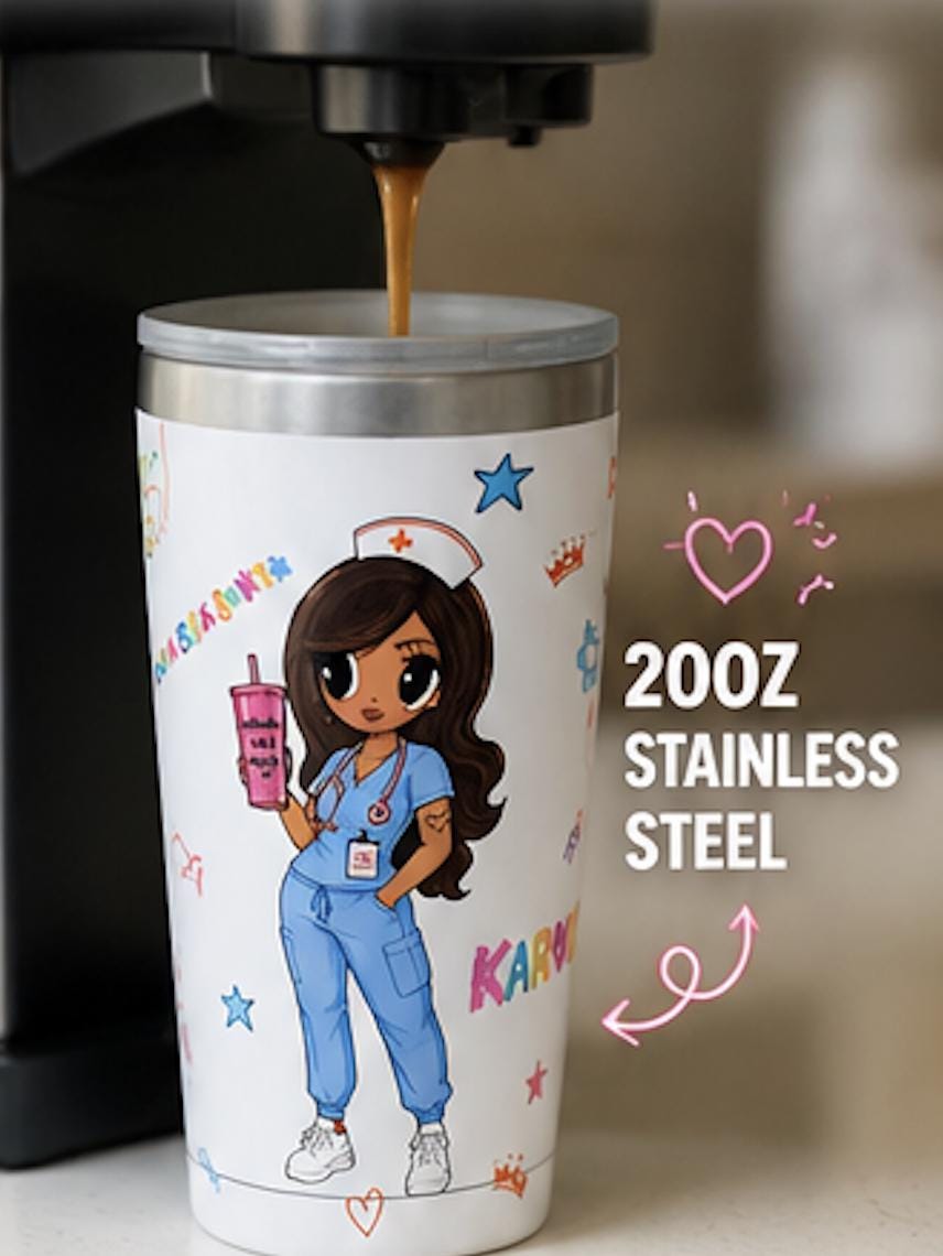 Karol G Bichota Nurse Stainless Steel Tumbler, 20oz