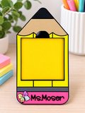 Teacher Pencil Post It Holder | Personalized Pencil Sticky Note Holder