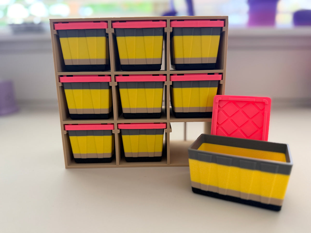Teacher Pencil Mini Tote Organizer | 9 Removable Bins, Desk Storage