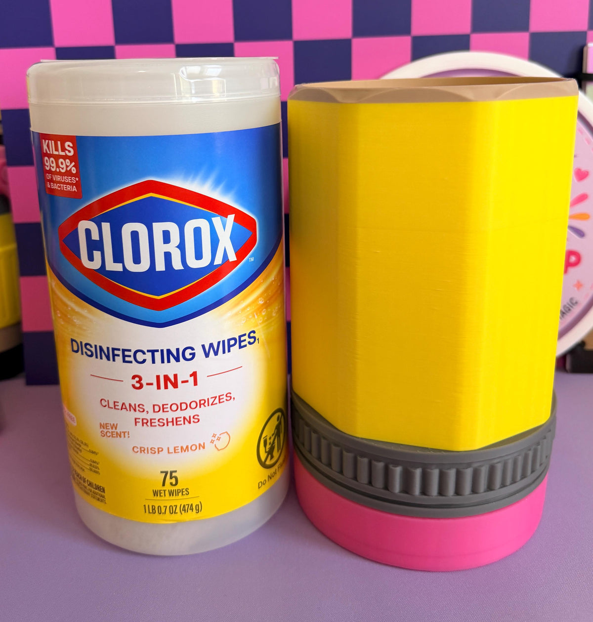Teacher Disinfecting Wipes Holder | Personalized Pencil Clorox Wipes Cover | Classroom Decor | Teacher School Accessory Gift