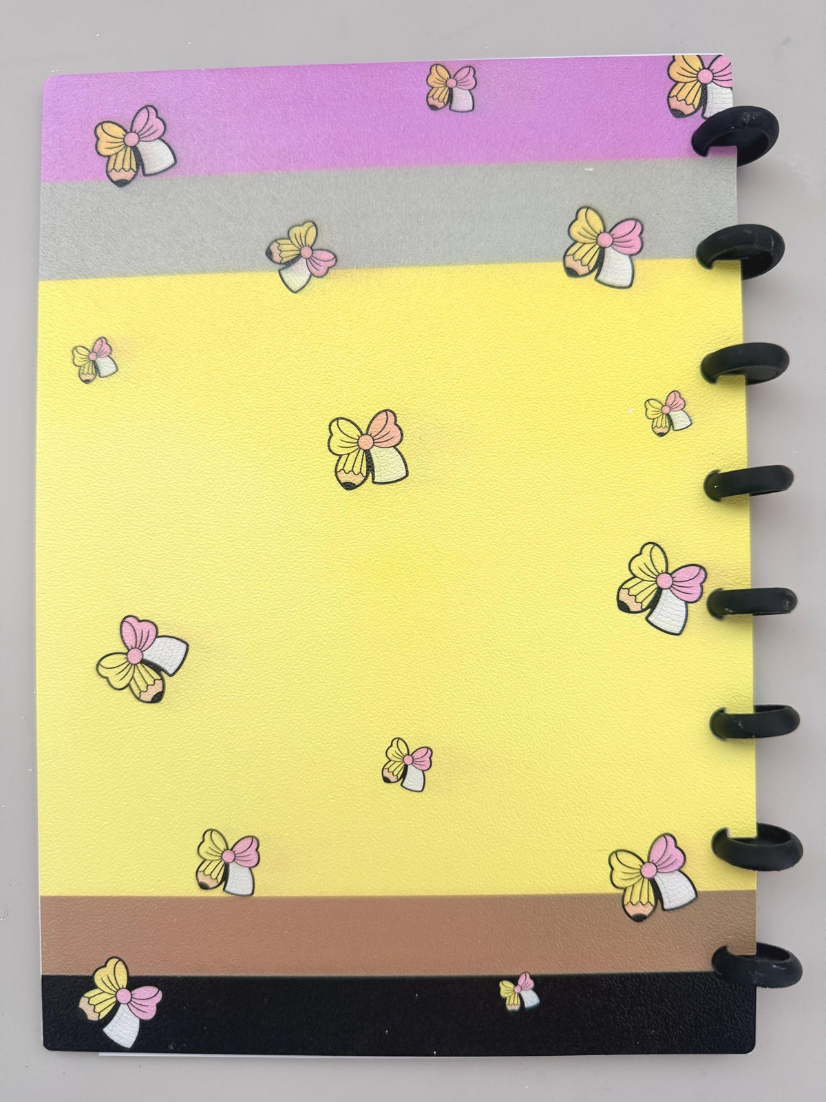 Pencil Printed Teacher Bow Notebook