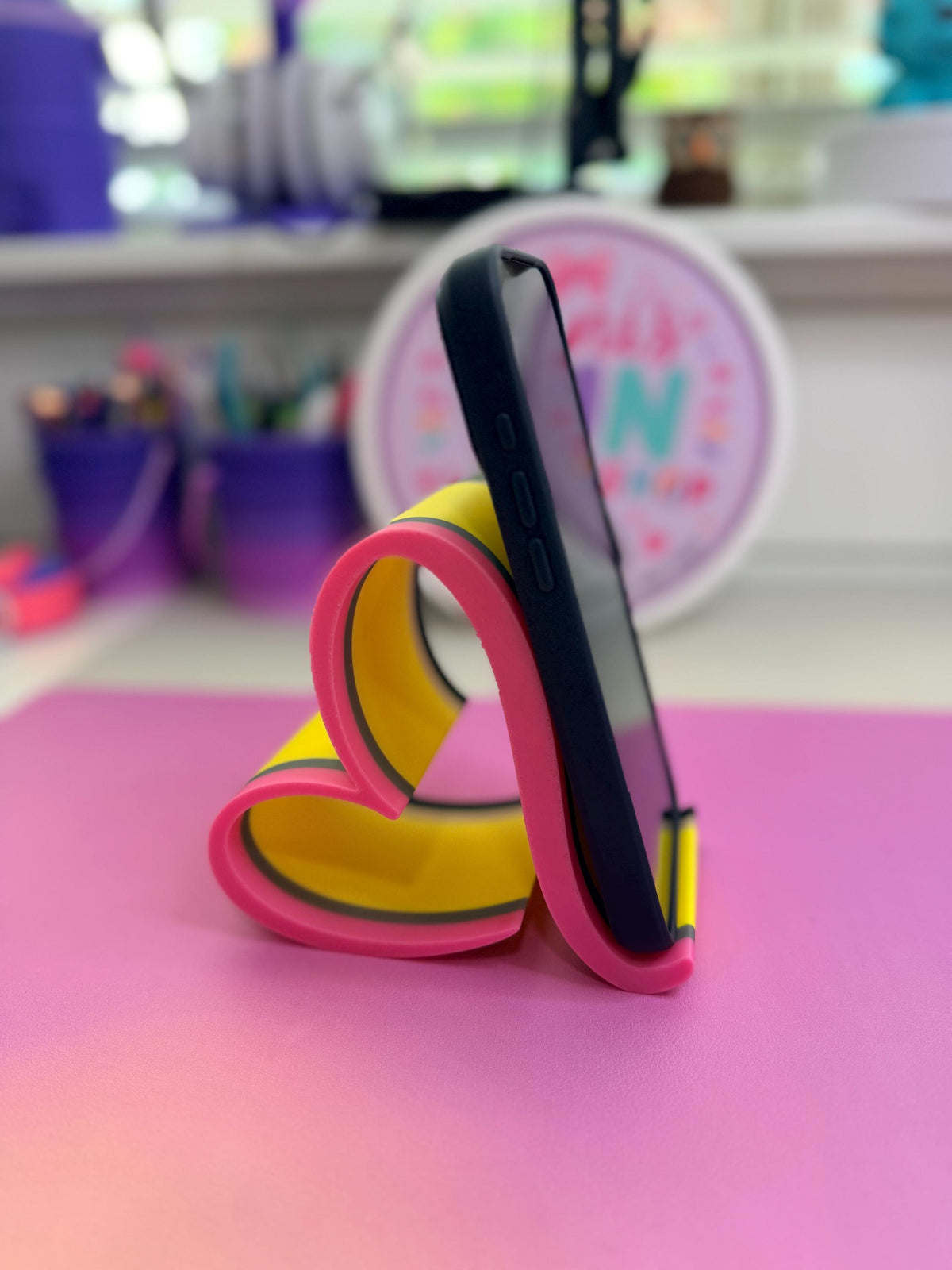Pencil Heart Phone Stand | Tablet and Kindle Holder | Personalized Teacher Gift | Desk Accessories | Classroom Decor